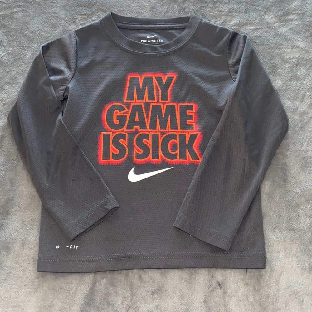 Nike Tee “My Game Is Sick” Mesh Long Sleeve Shirt Size 4T